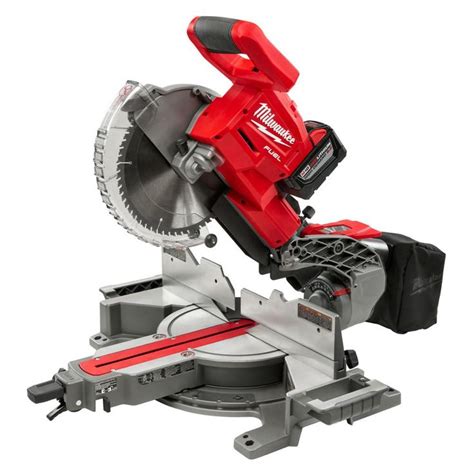 Milwaukee M18 FUEL 18V Lithium-Ion Brushless Cordless 10 in. Dual Bevel Sliding Compound Miter ...