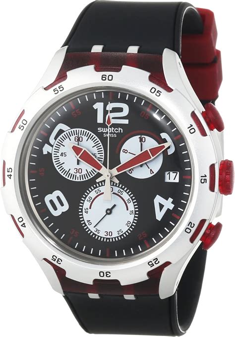 Swatch Men's YYS4004 Irony Analog Display Swiss Quartz Black Watch ...