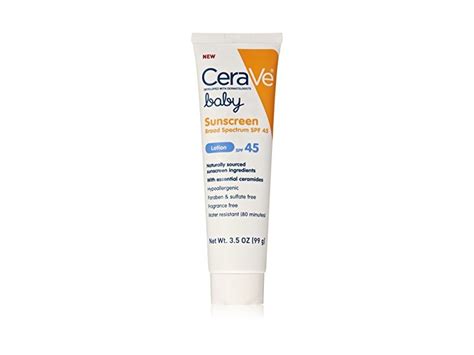 CeraVe Baby SPF 45 Sunscreen, 3.5 Ounce Ingredients and Reviews