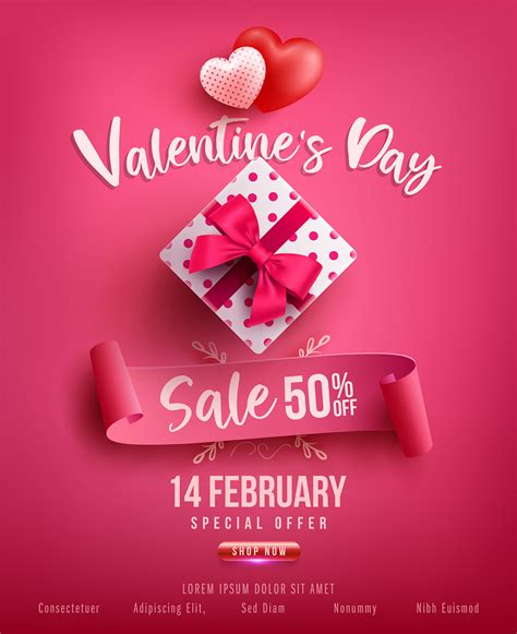 Valentine's Day Sale Poster or banner :: Behance