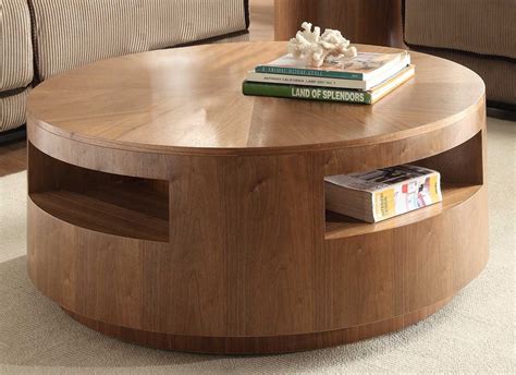 Round Coffee Table for Living Room - TheBestWoodFurniture.com
