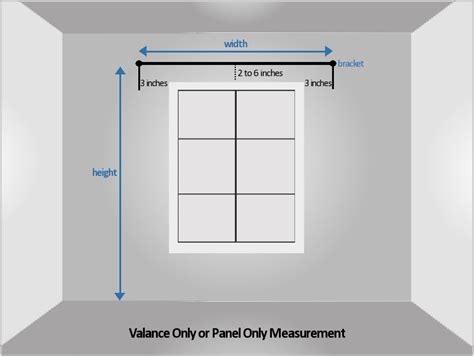 window measurement for valance curtain set