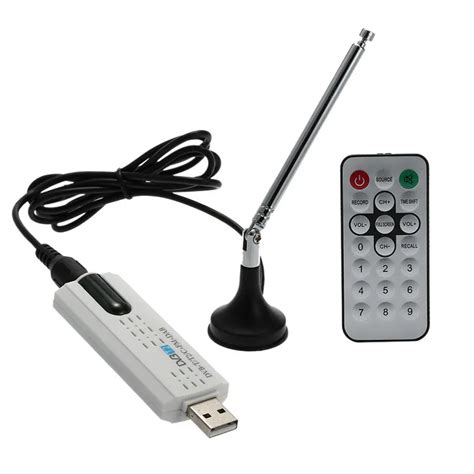 Digital satellite DVB t2 usb tv stick Tuner with antenna Remote HD TV ...