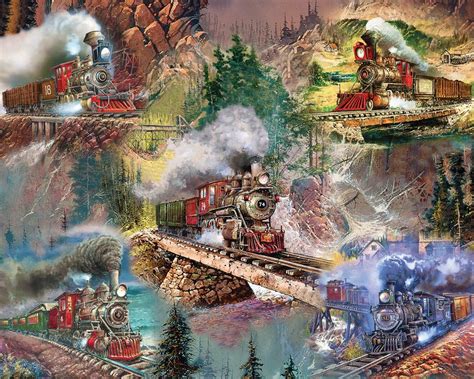 Thrilling Trains 1000 Piece Jigsaw Puzzle