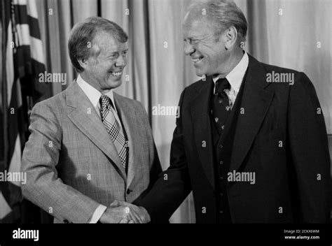 President Jimmy Carter and former President Gerald Ford at the White ...