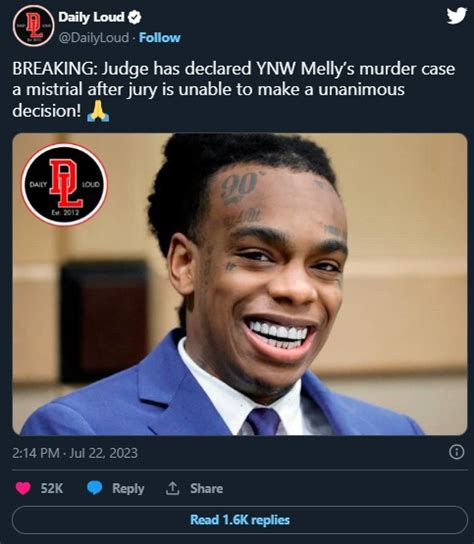 YNW Melly Meme Reactions Trend After Mistrial Verdict, But Here's Why He Might Not Be Free