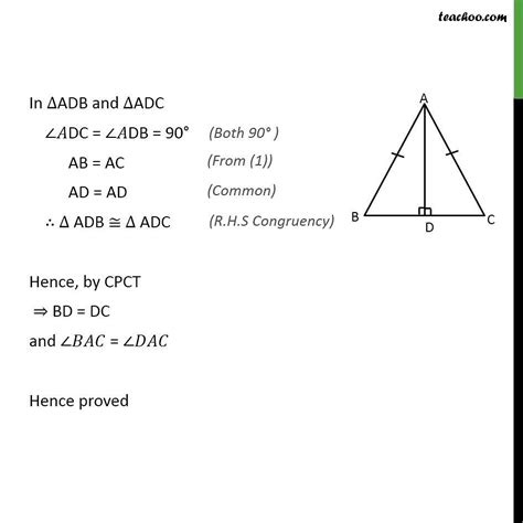 Ex 7.3, 2 - AD is an altitude of an isosceles triangle ABC