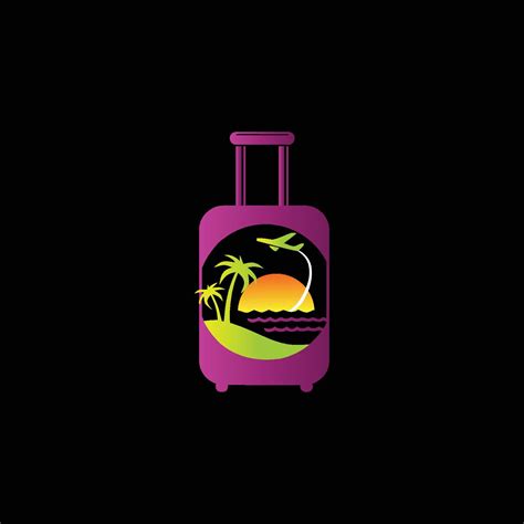 Creative colorful travel bag logo design vector 6800105 Vector Art at Vecteezy