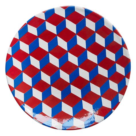 Tricolore Cubes Plate