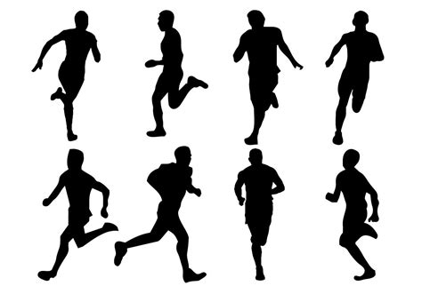 Free Running Silhouette Vector 94282 Vector Art at Vecteezy