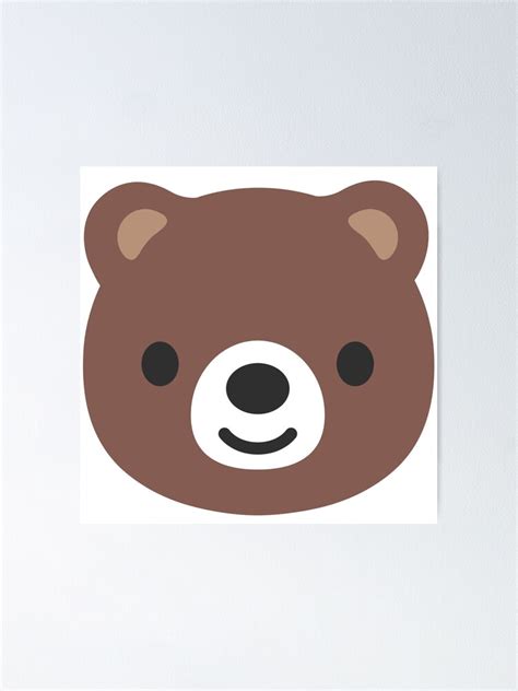 "Bear face emoji" Poster for Sale by totesemotes | Redbubble