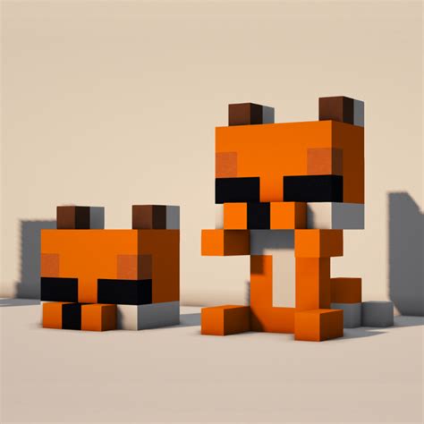 Fox Plushie Statue 🦊 | Minecraft crafts, Minecraft statues, Minecraft pixel art