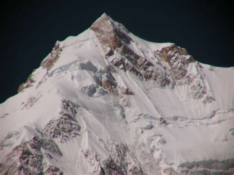 Manaslu 07 13 Manaslu Summit Close Up From Pung-gyen Gompa