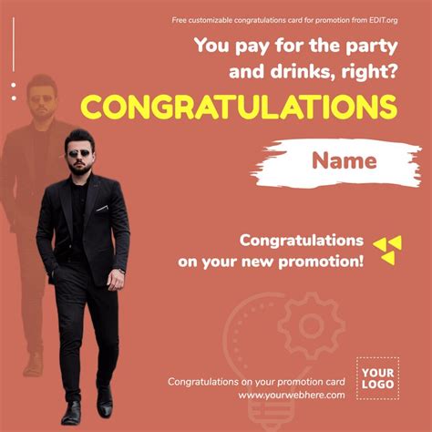 Congratulations on your Promotion Card Templates