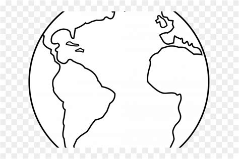 Planet Earth Clipart Outline - Earth Clipart Black And White - Free Transparent PNG Clipart ...