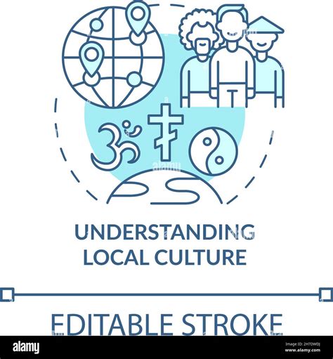 Understanding local culture blue concept icon Stock Vector Image & Art ...