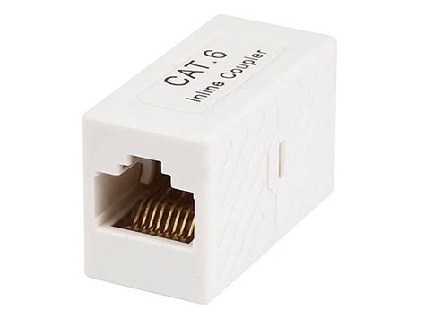 Monoprice 8P8C RJ45 Cat6 Inline Coupler - White, For Linking Two CAT6 Ethernet Cable - Walmart.com