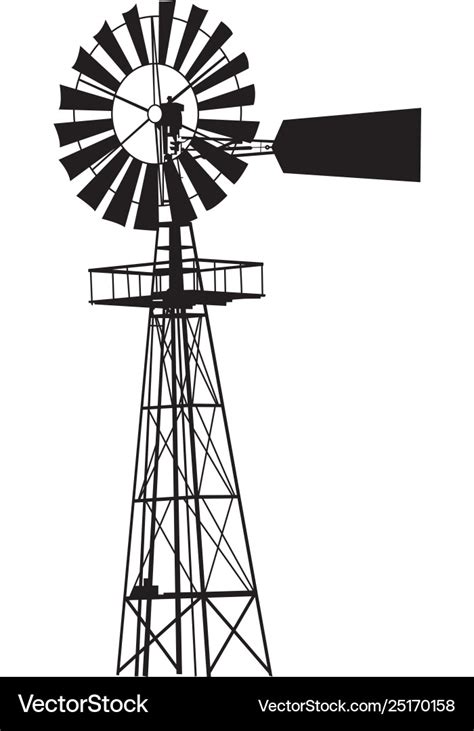 Windmill Royalty Free Vector Image - VectorStock