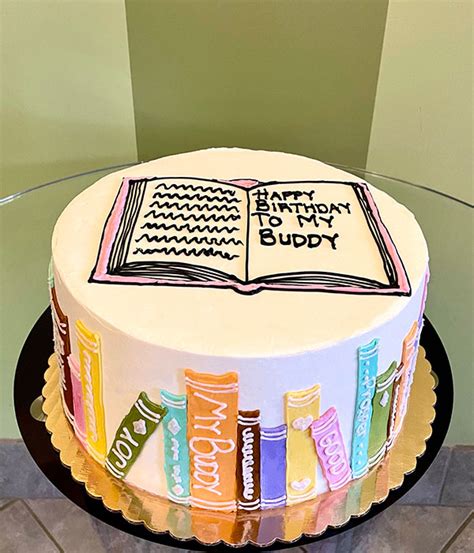 Library Books Layer Cake - Classy Girl Cupcakes