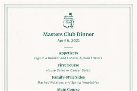 Masters 2021: Dustin Johnson unveils Masters Champions Dinner menu, and it includes the king of ...