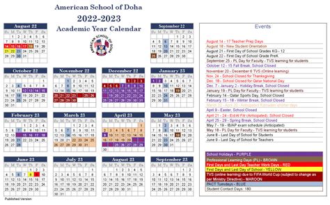 Qatar Academy Calendar 2023 Get Calendar 2023 Update - Riset