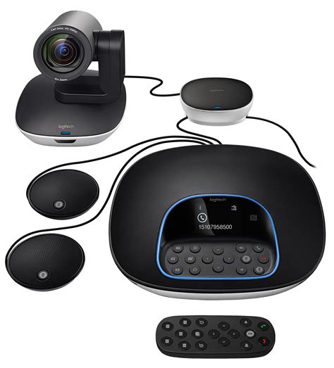 Logitech Group Video Conferencing Bundle with Expansion Mics for Big ...