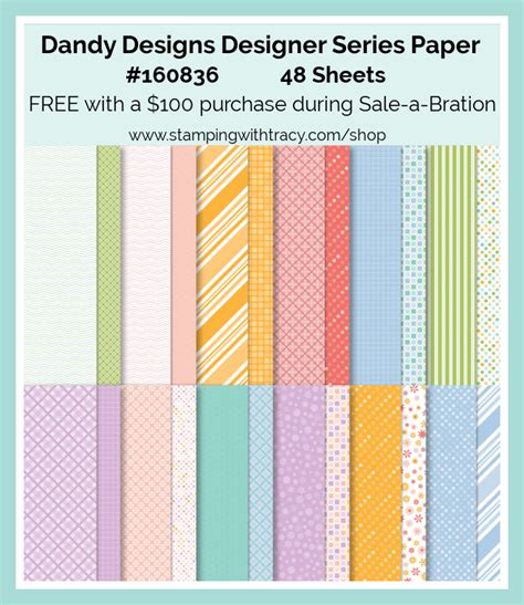 Stampin' Up! Dandy Designs Designer Series Paper - Stamping With Tracy