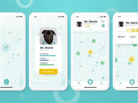 Dog Tracker App Interactions by tubik on Dribbble