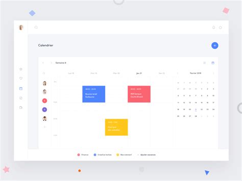 Holiday calendar widget by Gregoire Vella on Dribbble