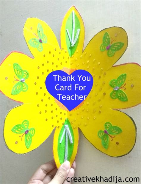 Thank You Card For Teacher Designed By My Little Niece