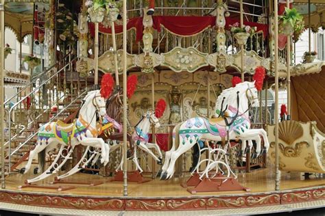 Vintage carousel stock image. Image of attraction, feast - 28124279