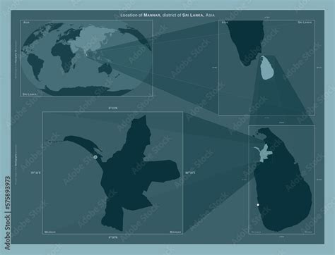 Mannar, Sri Lanka. Described location diagram Stock Illustration ...