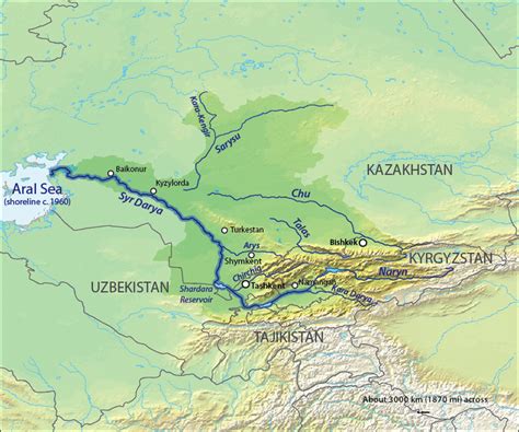 Geology Page: Syr Darya | Geology, Asia, Map