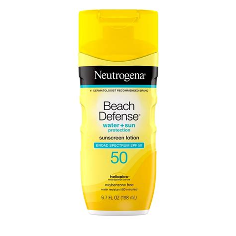 Neutrogena Beach Defense Sunscreen Lotion with SPF 50, 6.7 fl oz - Walmart.com - Walmart.com