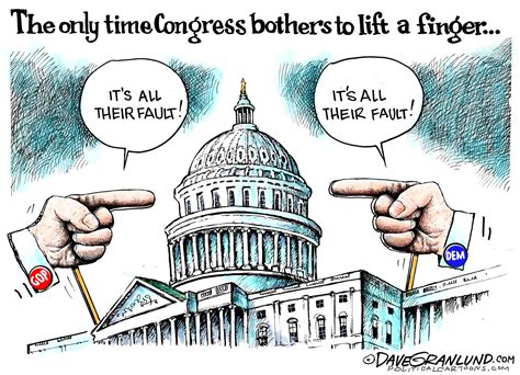 Editorial cartoon: The only time Congress bothers to lift a finger ...