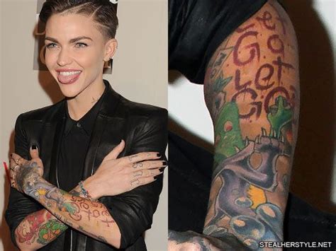 Ruby Rose Gumby "Let Go Let God" Forearm Tattoo | Steal Her Style