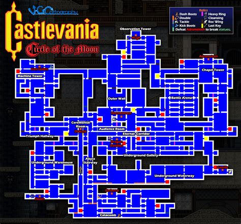 Castlevania Circle of the Moon Map by VGCartography on DeviantArt