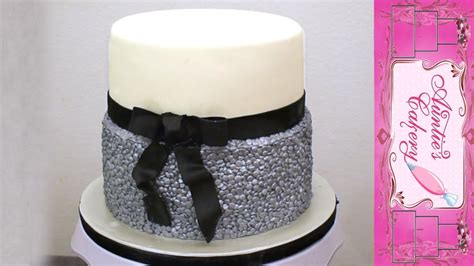 Silver Confetti Birthday Cake - YouTube