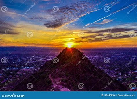 Sunrise in Phoenix, Arizona Stock Photo - Image of landmark, sedona: 110496856