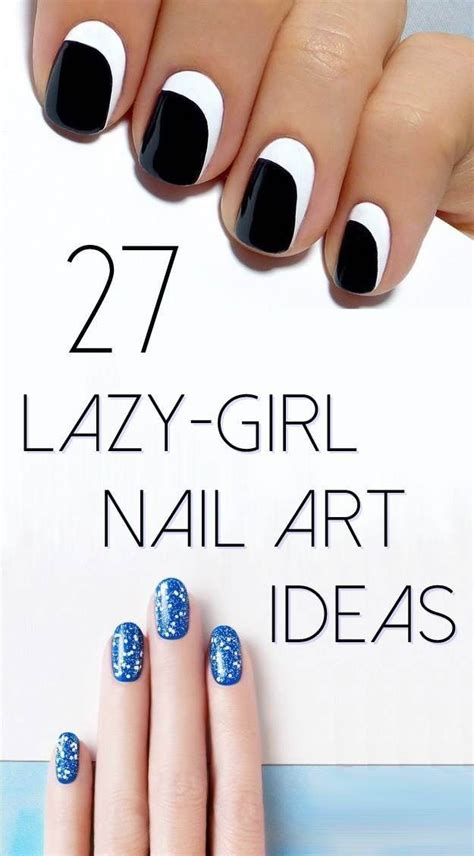 27 Lazy Girl Nail Art Ideas That Are Actually Easy | Unboxxed | Girls nails, Simple nails, Nail ...