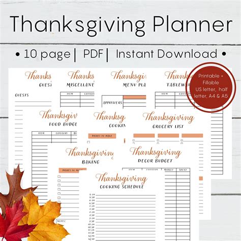 Thanksgiving Meal Planner EDITABLE PLANNER Thanksgiving | Etsy ...