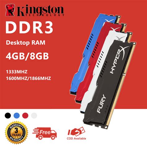 Kingston Hyperx 4GB/8GB Desktop RAM DDR3 1333MHZ/1600/1866MHZ DIMM ...