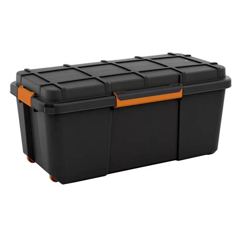 Form Flexi-store Black Large 74L Plastic Waterproof storage box | Departments | TradePoint