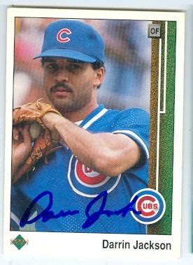 Darrin Jackson autographed baseball card (Chicago Cubs) 1989 Upper Deck ...