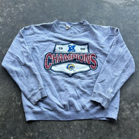 Vintage 1999 Rams Champions Crewneck in amazing... - Depop