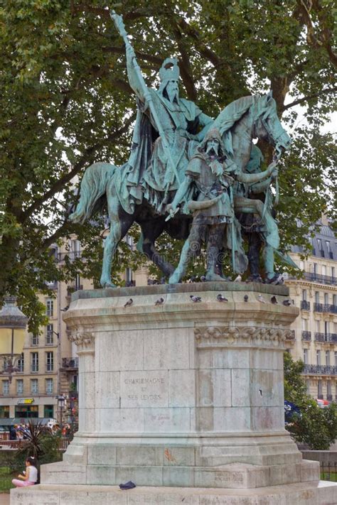 Statue of Charlemagne and His Guards Editorial Image - Image of ...