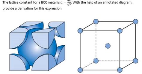 Solved The lattice constant for a BCC metal is with the | Chegg.com