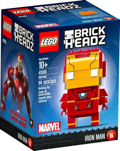 LEGO BrickHeadz Marvel Super Heroes: Iron Man Red 6175566 - Best Buy