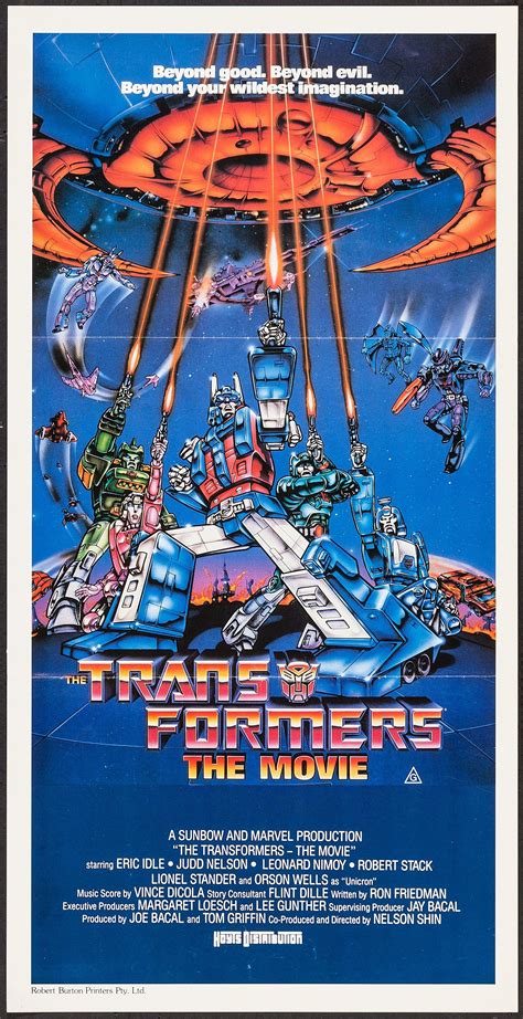 The Transformers: The Movie (1986) Stars: Orson Welles, Robert Stack, Leonard Nimoy, Norman ...