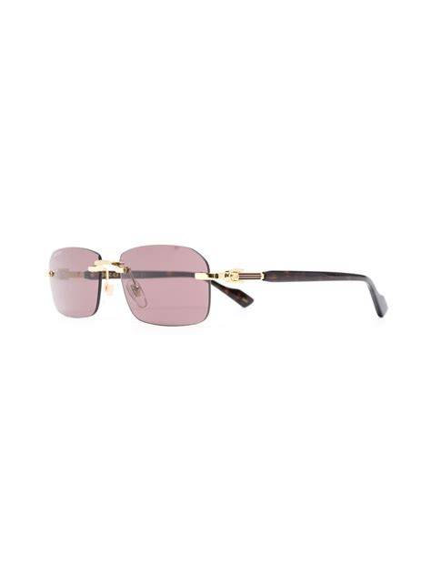 Gucci Eyewear Rimless rectangle-frame Sunglasses - Farfetch